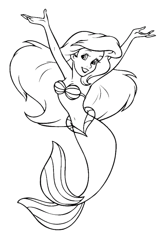 An Ariel Coloring Page