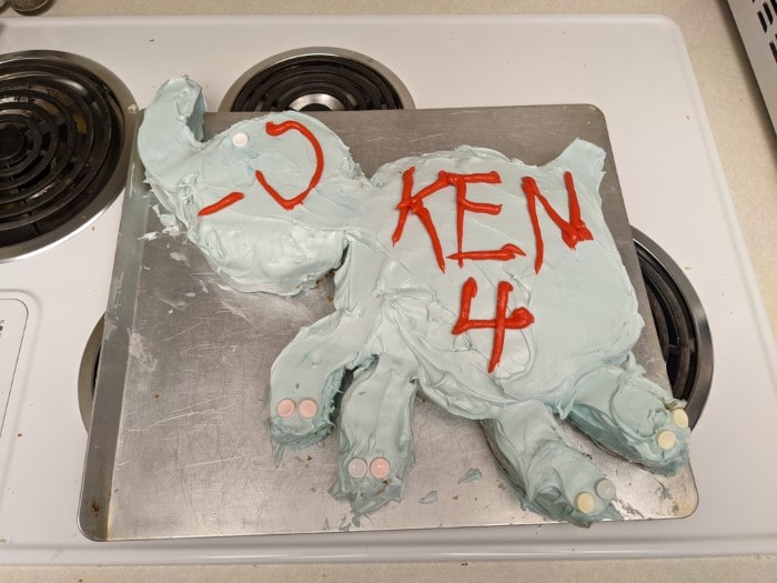 An Elephant Cake for My Son's Birthday