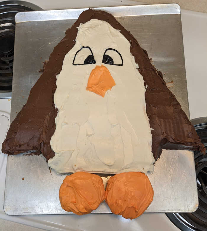 A Penguin Cake for My Son's Birthday