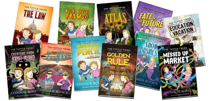 Various Tuttle Twins books.