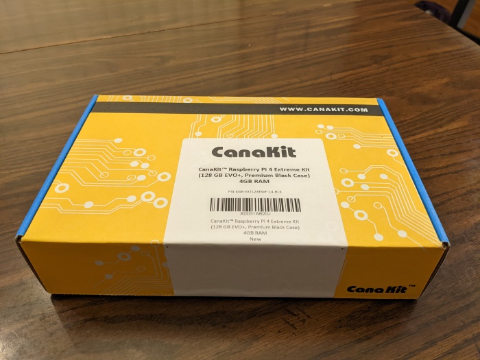 The CanaKit box before I opened it.