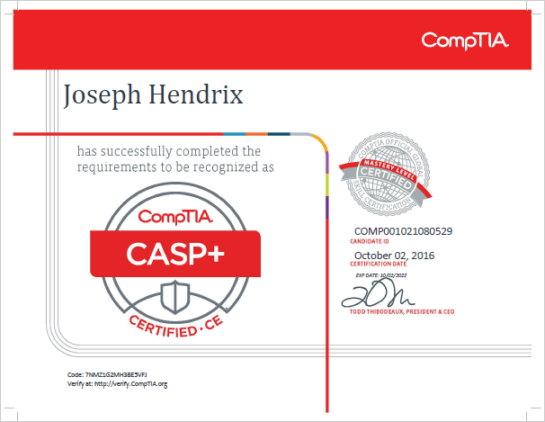 CompTIA Advanced Security Practitioner (CASP)