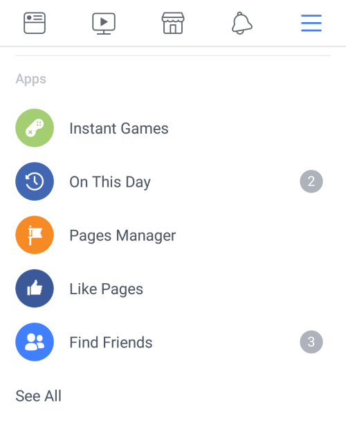 Facebook Explore Feed on Android - Step 2