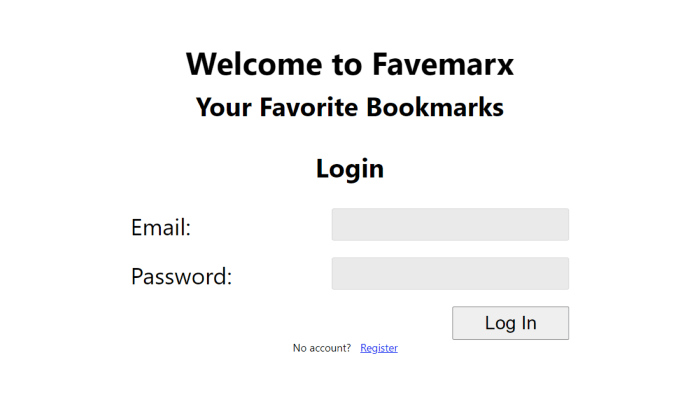 Favemarx front page