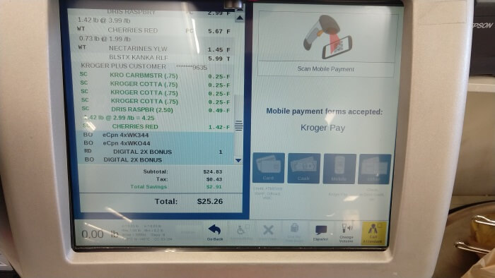 The "Scan Mobile Payment" screen.
