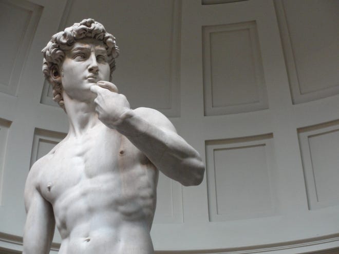 Top half of Michelangelo's David