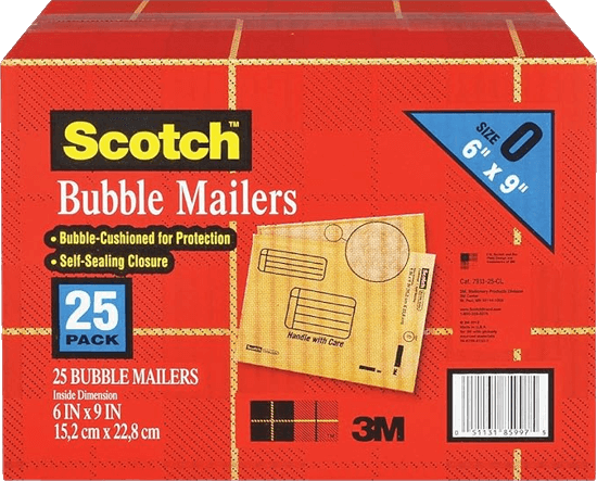 Scotch 3M Bubble Mailers Size 0