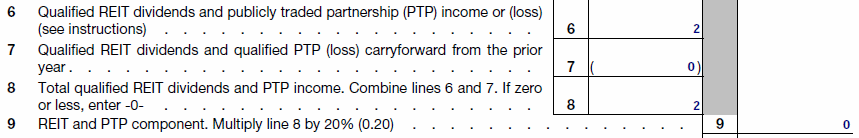 My Form 8995, Lines 6, 7, 8, and 9