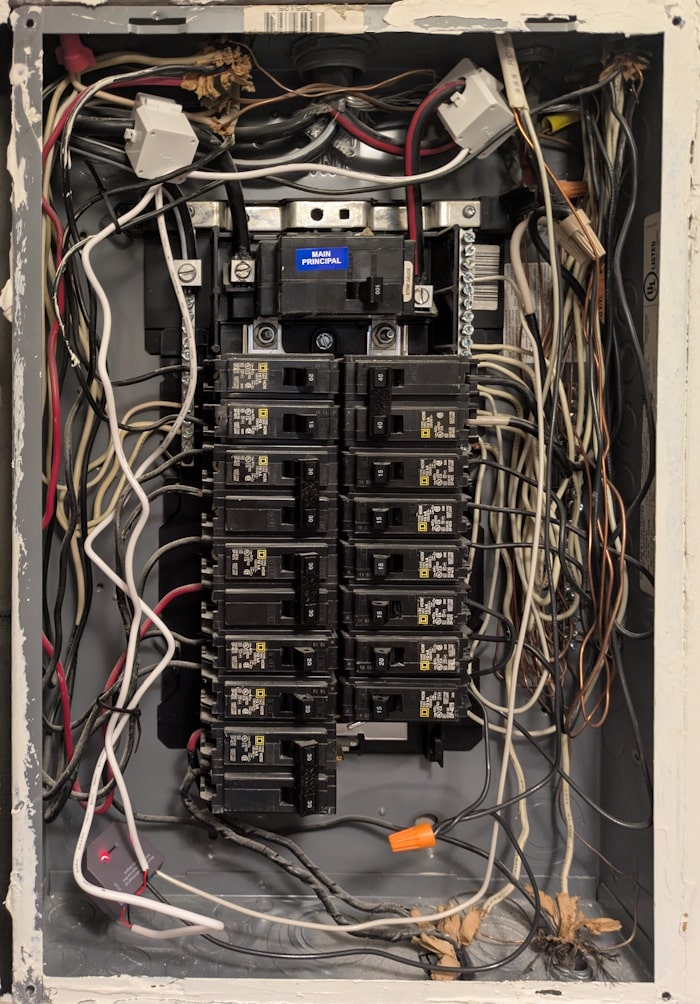 My breaker box with the Shelly EM installed