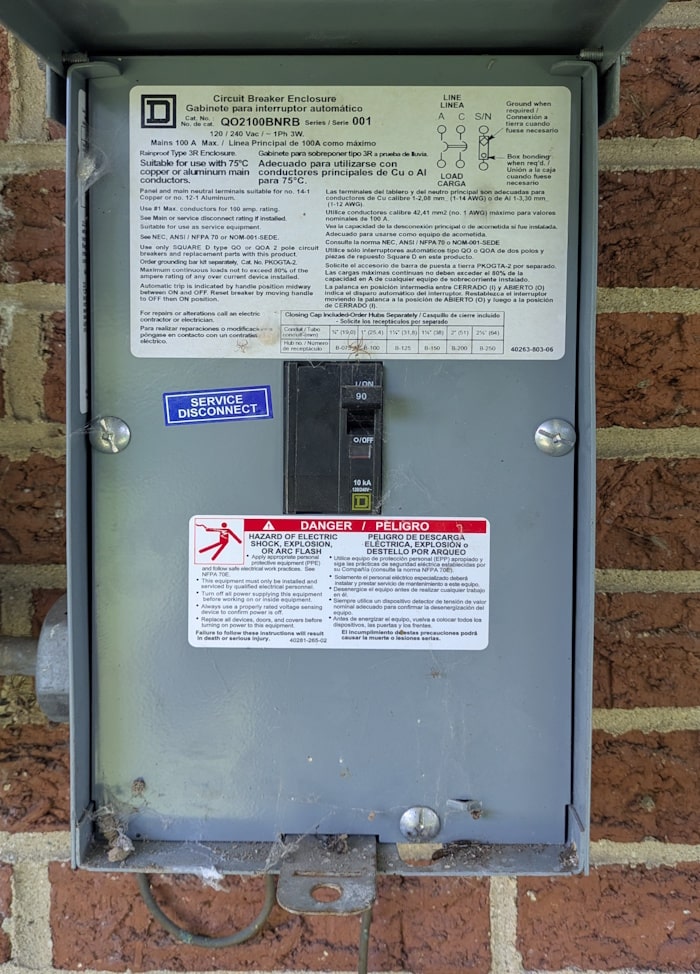 My outside service disconnect